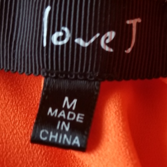 Love J Pompom Off the Shoulder Orange Boho Top - Picture 6 of 8